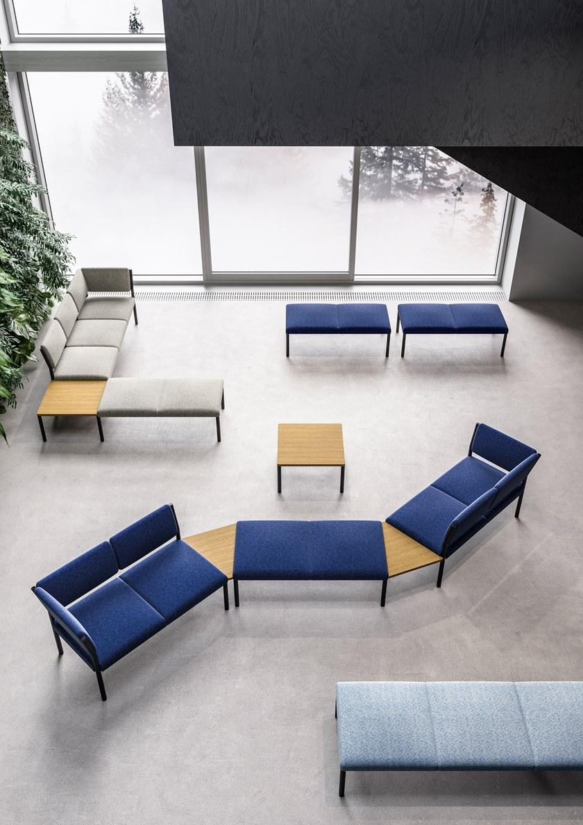 Crassevig Модульная тканевая скамья со спинкой Plug sun-id-1454022 - Вид №1