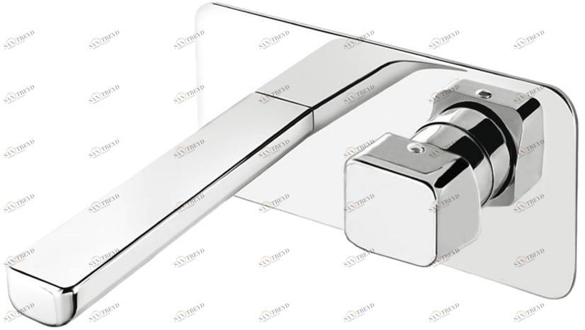 Fir Italia Смеситель для умывальника настенный на 2 отверстия с тарелкой Daily cube 45 4510108