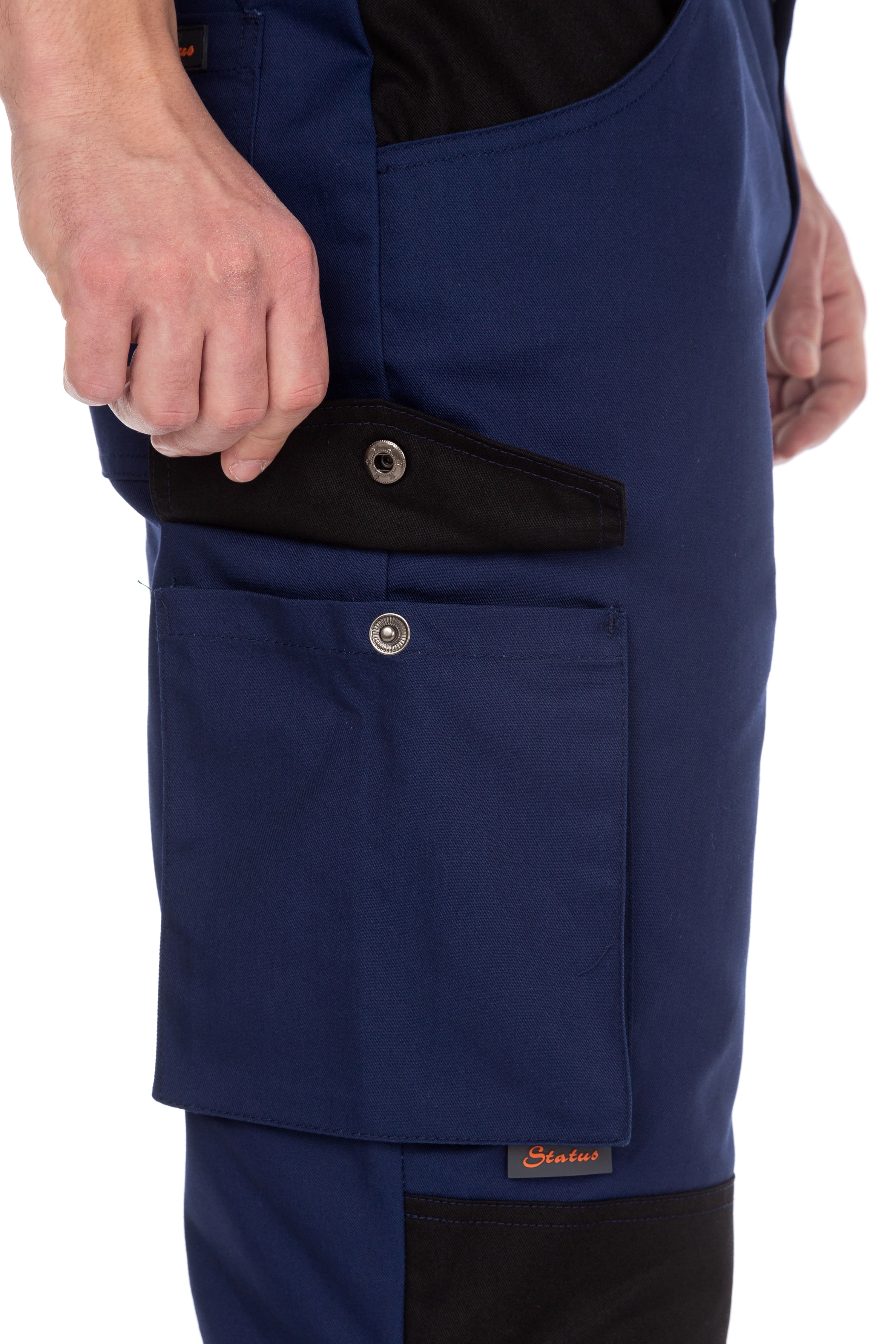 70044 Костюм  NEW темно-синий с черным STATUS  Летняя спецодежда  размер 52-54/170-176  - Вид №23