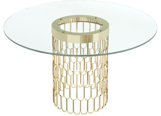 Laskasas Круглый обеденный стол из стекла Brenda sun-id-1403648 - Вид №1