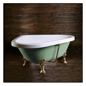 Ванна Akcjum Camelia WR-07-05-Br-A угловая салатовая с золотыми ножками