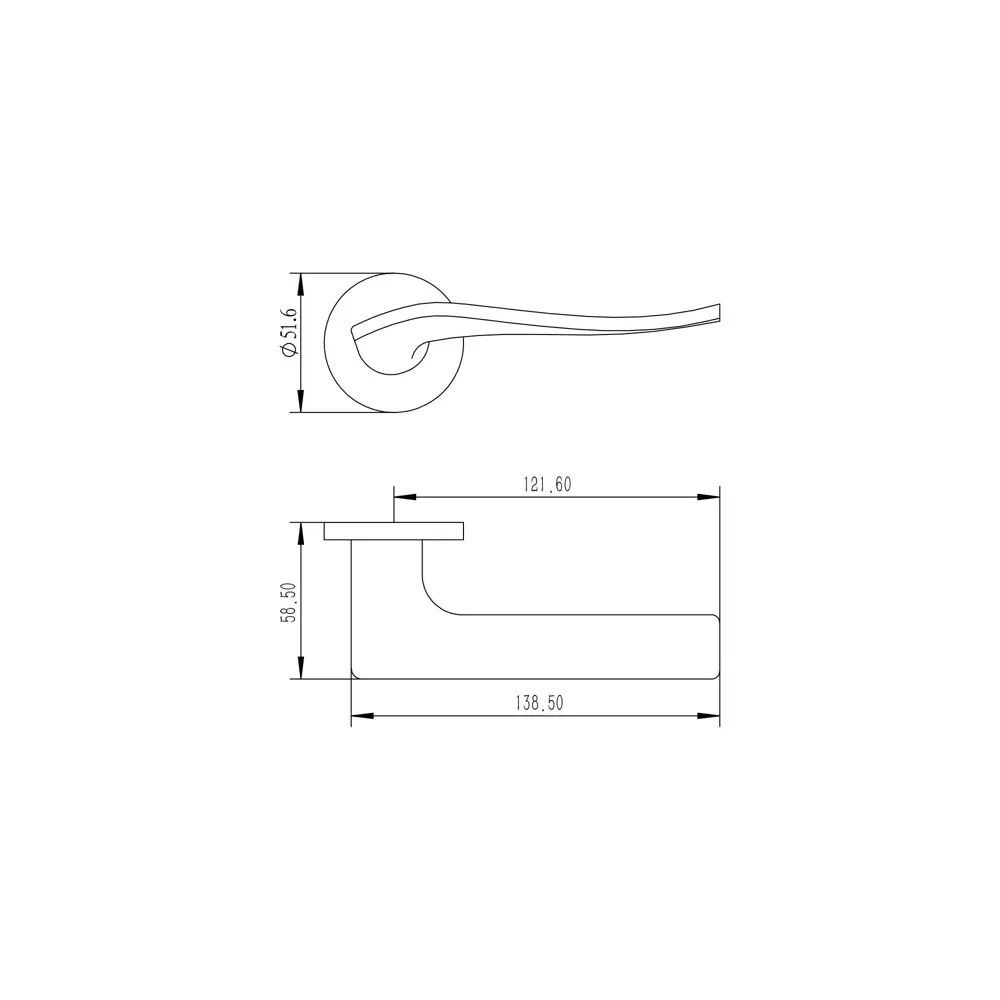 Дверная ручка на розетке Edson EDS-23-R2 без запирания цвет бронза 89456854 STLM-2023337  - Вид №4