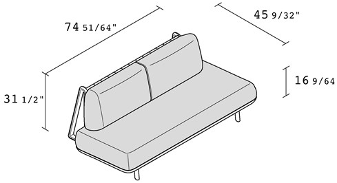 Alias 2-местный тканевый диван Trigono D20 - Вид №6