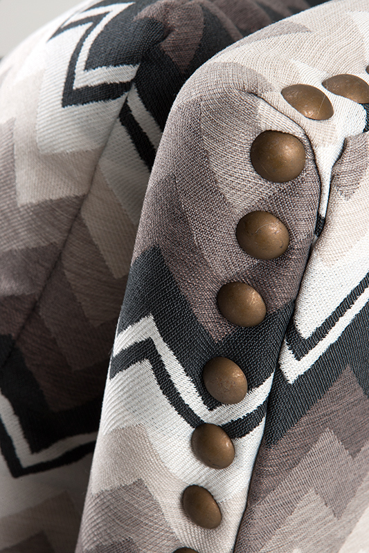 Кресло Gregory от Eichholtz черное с принтом EICHHOLTZ ДИЗАЙНЕРСКИЕ, EICHHOLTZ 062212 Принт;черный;белый  - Вид №6