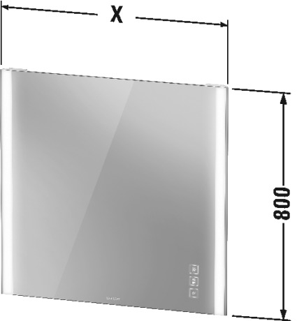 XV70420B1B1 Серии/XViu Зеркало с подсветкой Champagne Matt Duravit - Вид №3