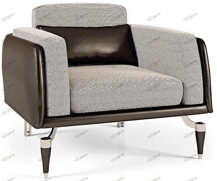 Bellotti Ezio Кресло с подлокотниками из ткани и кожи The majestic 2016-70