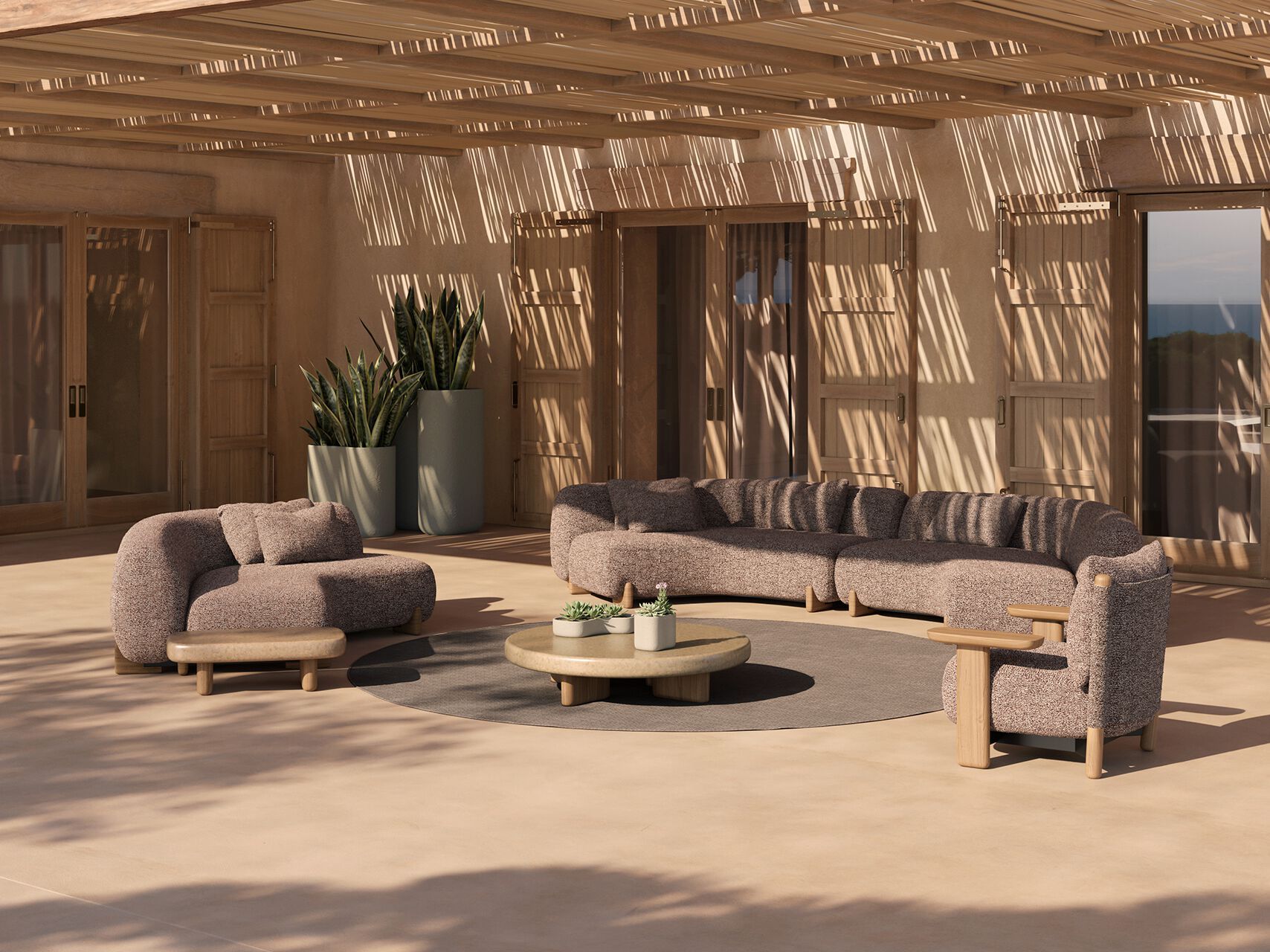 Ткань сад диван Vondom Милош ARCH-00136547 - Вид №5