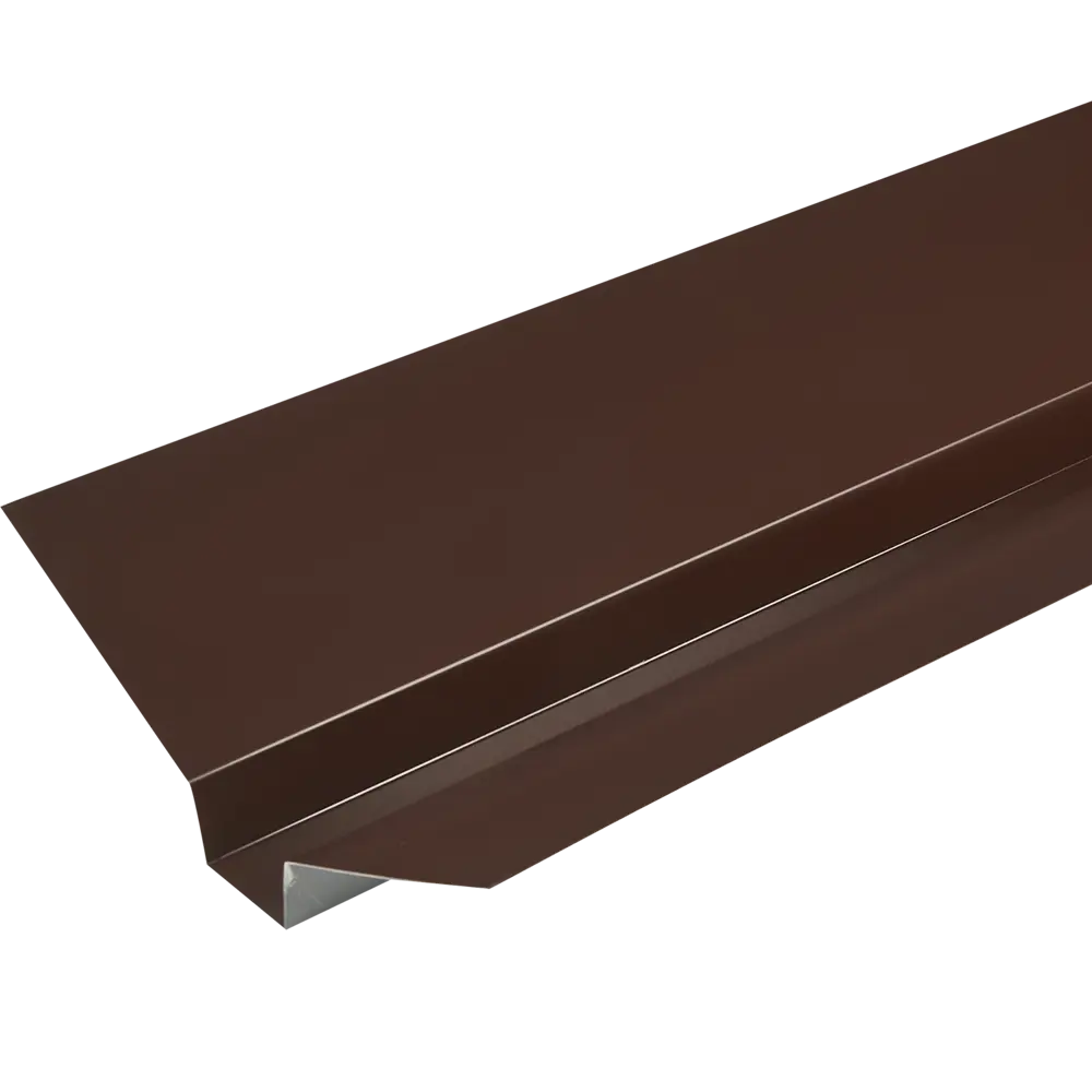 Ендова верхняя 130x50x130 мм 2 м RAL 8017 0.4 мм коричневый ТАВРОС STLM-2097822 - Вид №1