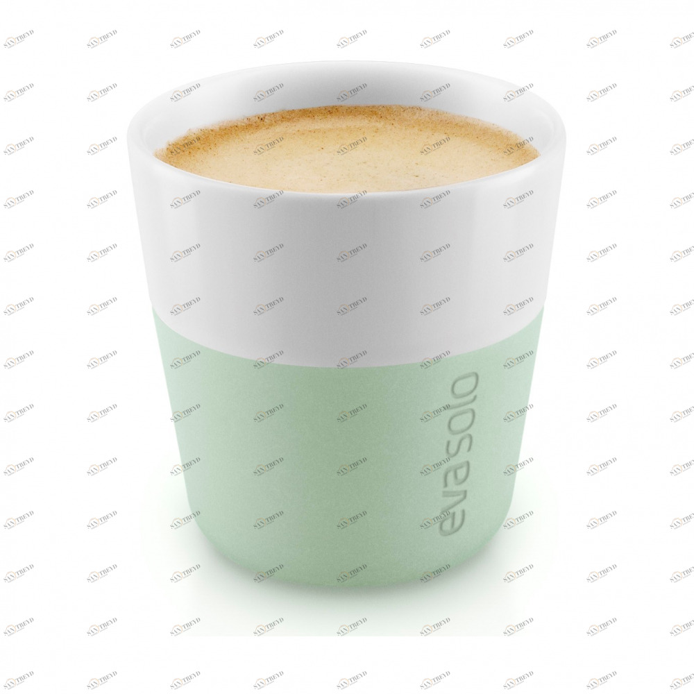 EVA SOLO 501076 Чашки для эспрессо, 80 мл, 2 шт, эвкалиптовые Фарфор, силикон 