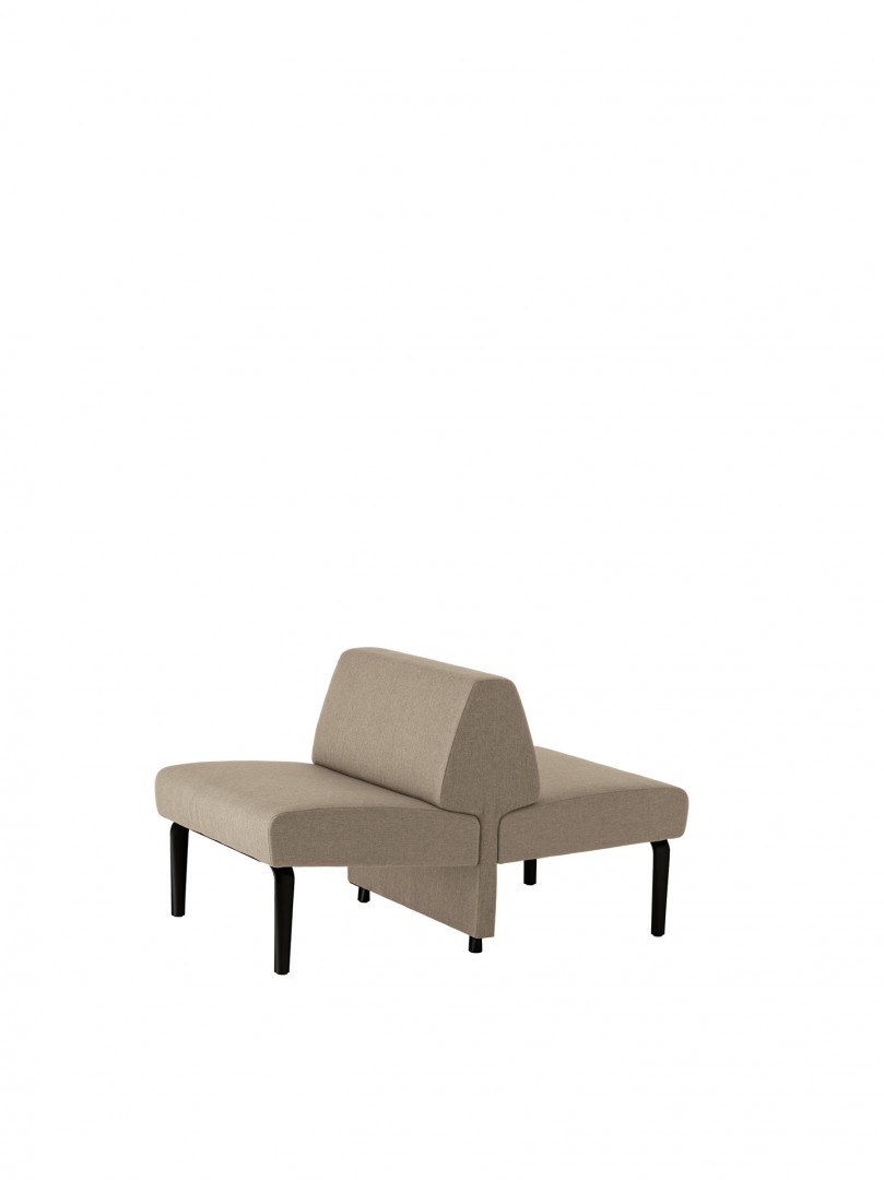 Ambit 1045 Модульная система сидений. Сиденье и спинка с обивкой. Ступни из литого алюминия. Линейный модуль L 80 см, спинка H 76 см. Двусторонняя версия. Et al. Ambit - Вид №1