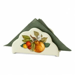 Салфетница керамическая белая с оранжевым "Итальянские фрукты" NUOVA CER ИТАЛЬЯНСКИЕ ФРУКТЫ 00-3946622 Белый;оранжевый