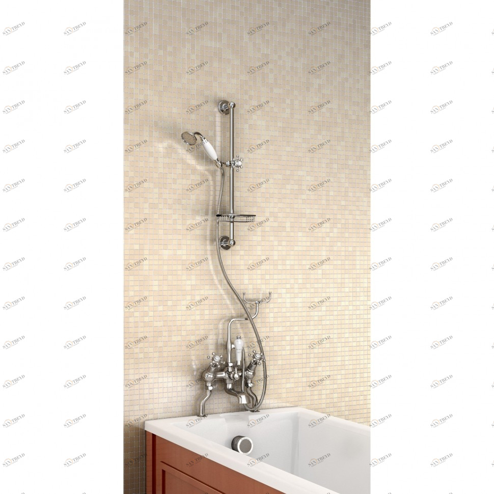 Душевая стойка со смесителем "под наклоном" [H230-BI] Birkenhead Burlington T9-QT, T18, T3, V23/ARCV23 CHR, V33 