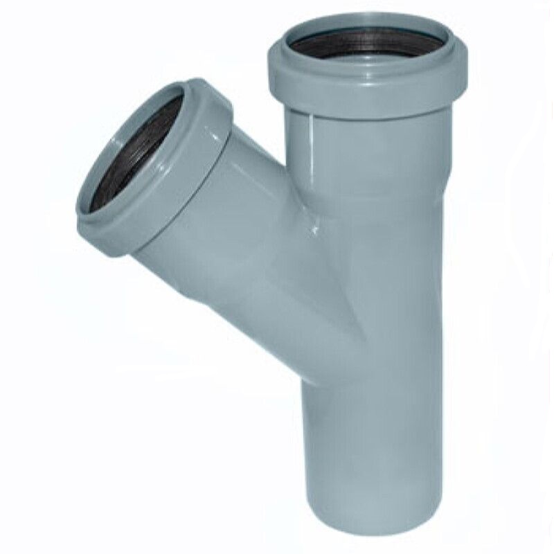 Тройник канализационный ПВХ Д32х32мм 45 градусов Политек 6285 - Вид №1
