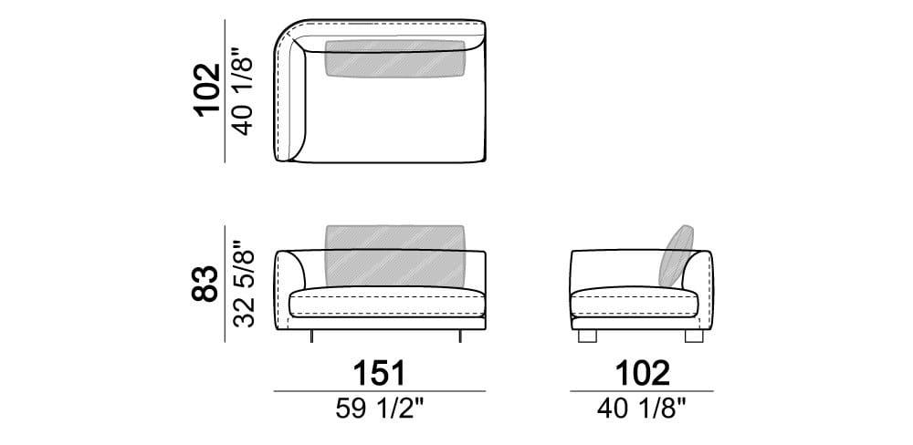 Диван с полуостровом Arketipo SELF CONTROL ARCH-00016613 - Вид №1