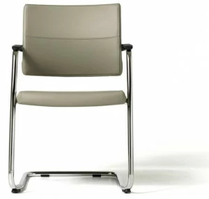 Diemme Консольное кожаное кресло с подлокотниками для залов ожидания Venus