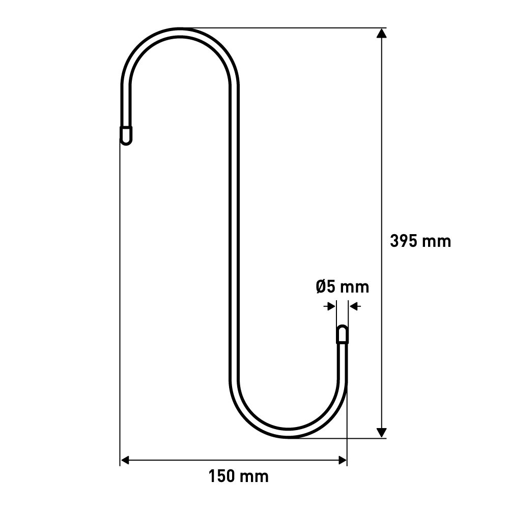 Крючок  S-образный, 395x150 мм, оцинкованный LJPS0118 Public Steel Россия  - Вид №4