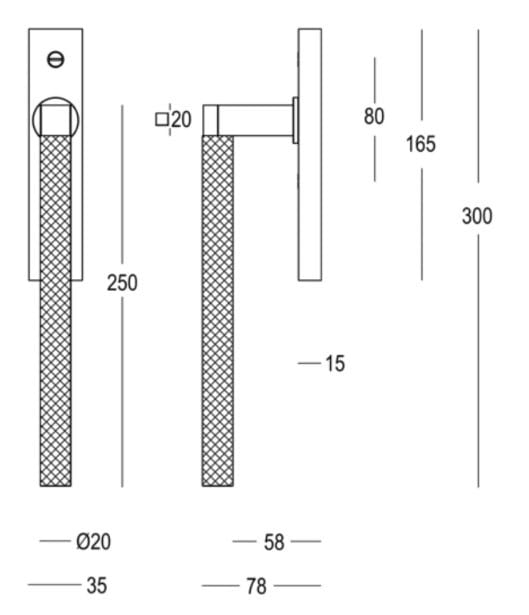 Латунная оконная ручка на пластине Quincalux Монтре ARCH-00119597 - Вид №4