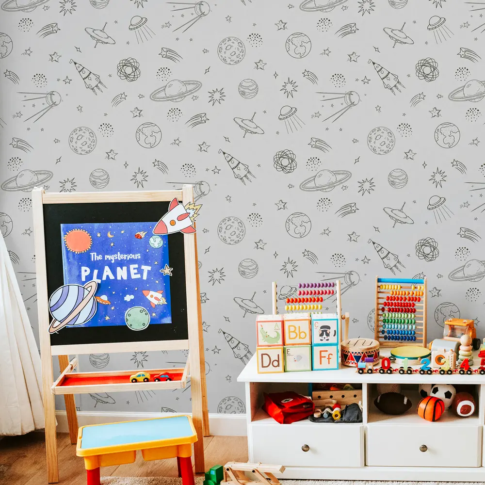 Флизелиновые обои ELYSIUM Галактика - серые космические просторы 89389844 STLM-1535492 - Вид №2