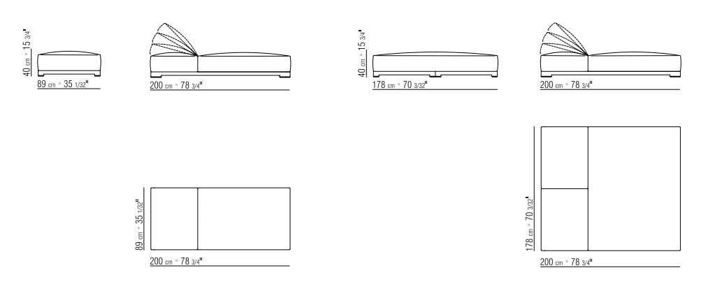 Шезлонг с откидной спинкой Flexform Милош ARCH-00079155 - Вид №6