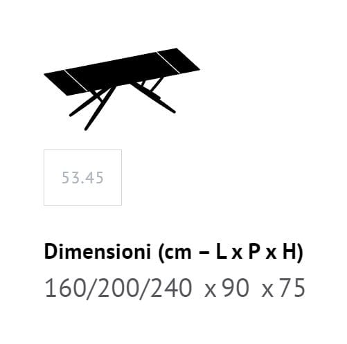 Обеденный стол из нержавеющей стали и SuperMarmo Bontempi Casa BRIDGE ARCH-00133950 - Вид №18