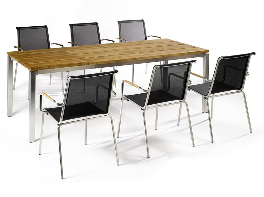 FISCHER MÖBEL Прямоугольный садовый стол из тикового дерева раздвижной Modena sun-id-1354174 - Вид №2