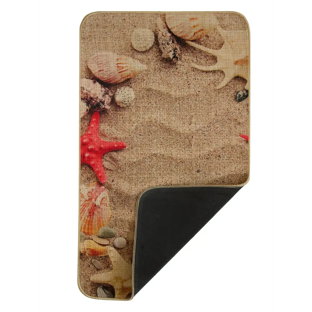 Коврик для ванной Delphinium Пляж 45x75 см цвет бежевый STLM-2133531 - Вид №1