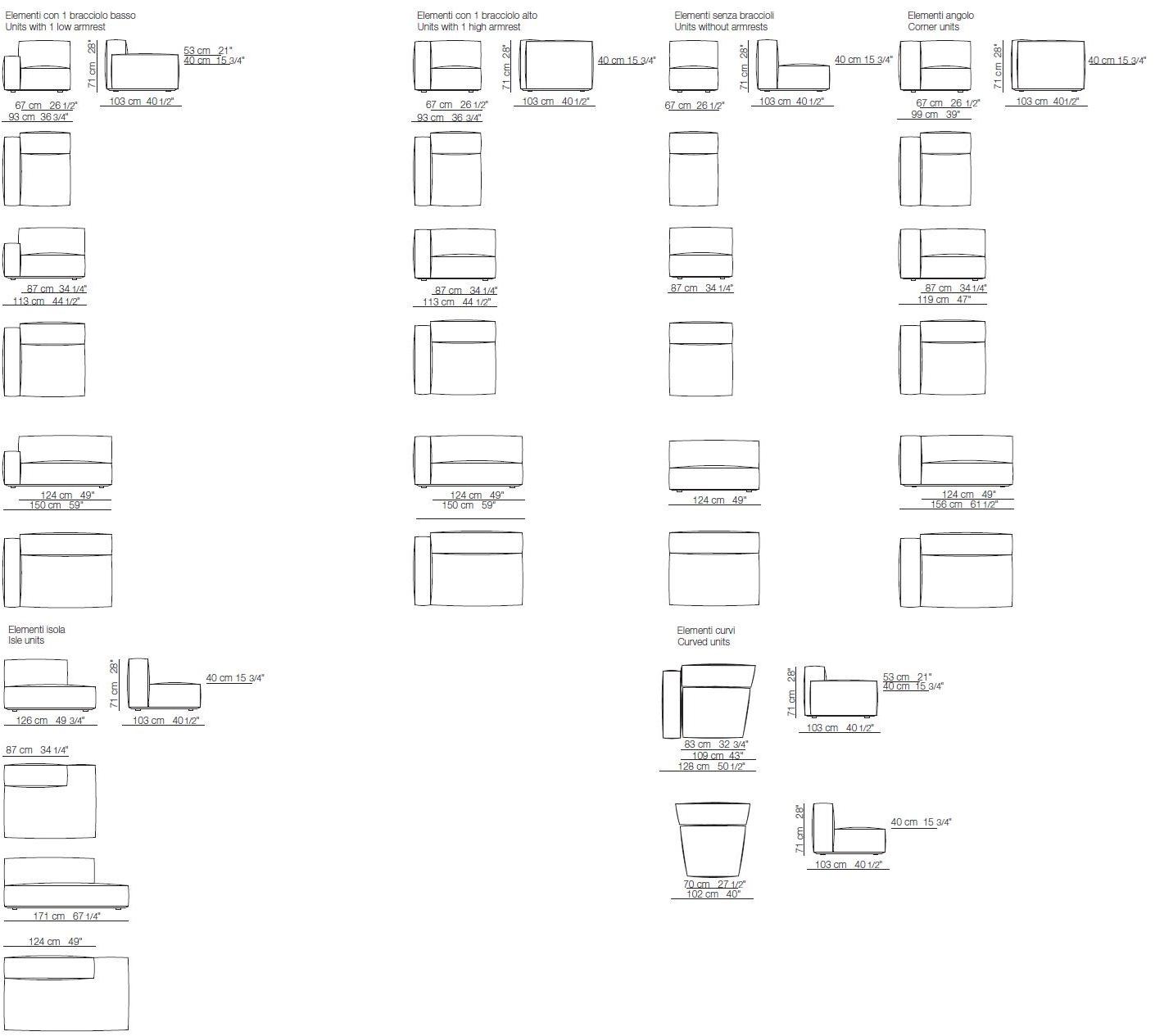 arflex 3-х местный тканевый диван Marechiaro xiii sun-id-1388911 - Вид №6