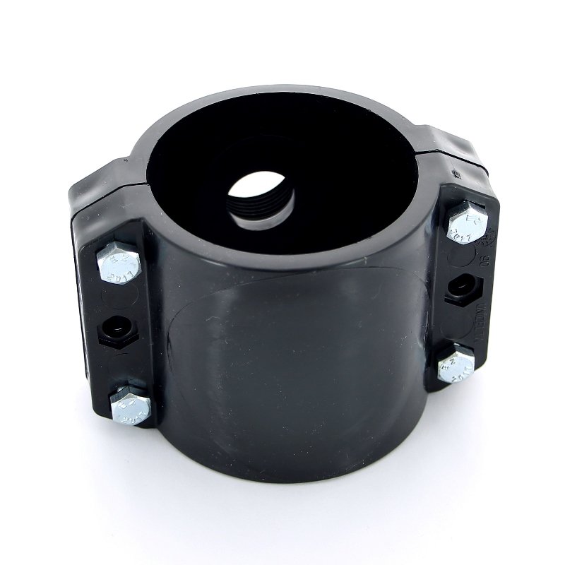 Врезка монтажная 90 x 1" ВР, 4 болта, для труб ПНД UNIDELTA 1019090004 - Вид №2