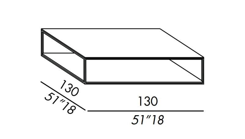 Квадратный металлический журнальный столик Meridiani Hardy ARCH-00142785 - Вид №7
