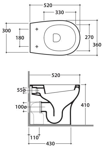 Gr006 Приставной унитаз напольный Белый Ceramica Globo Grace Италия - Вид №3
