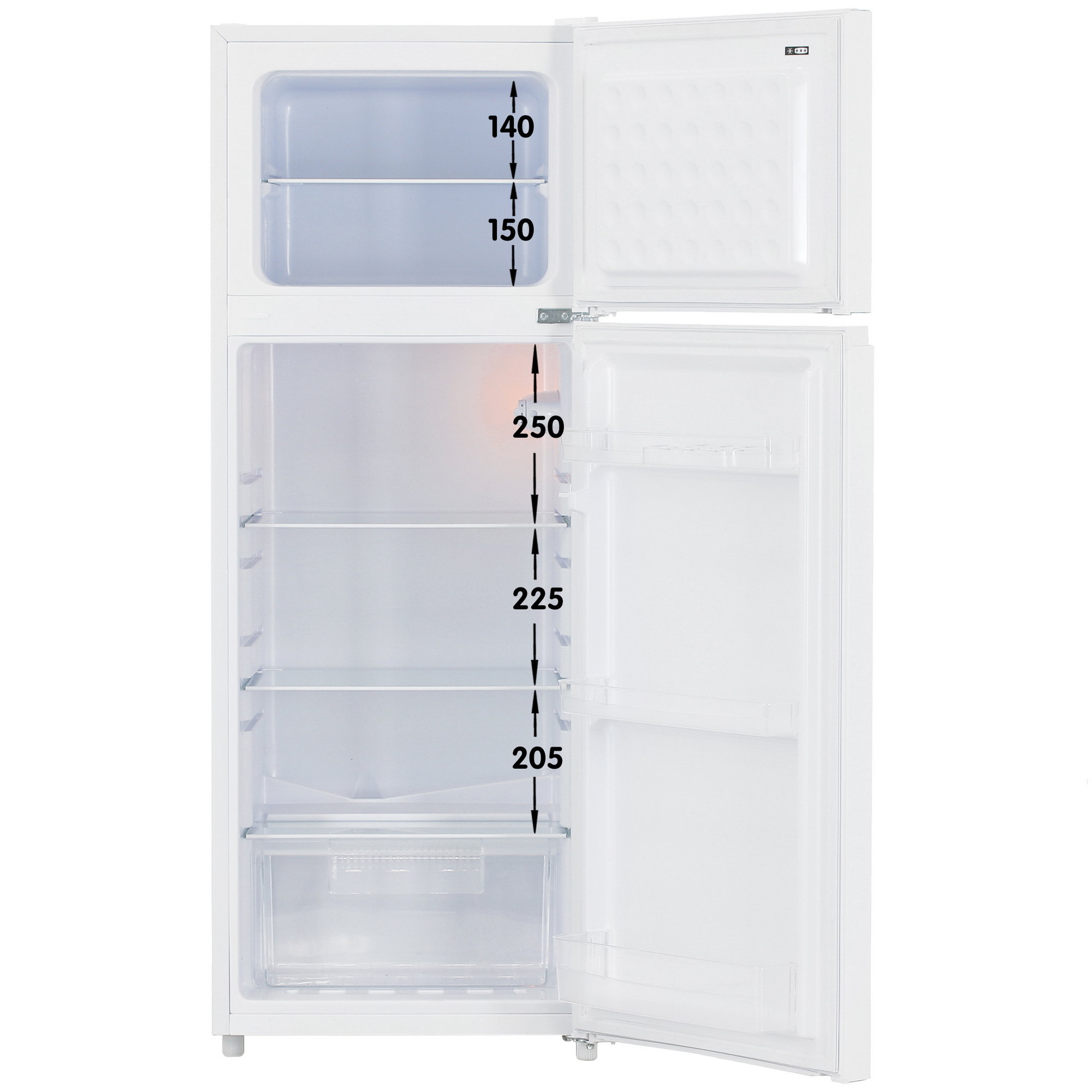 9069184 Холодильник с морозильником   Nordfrost RFT 210 W белый STDN-0032617 - Вид №1