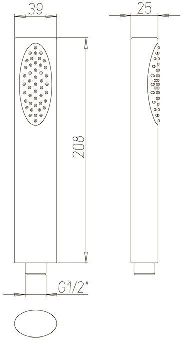 Paini Ovo 86CR155 душевая лейка - Вид №1