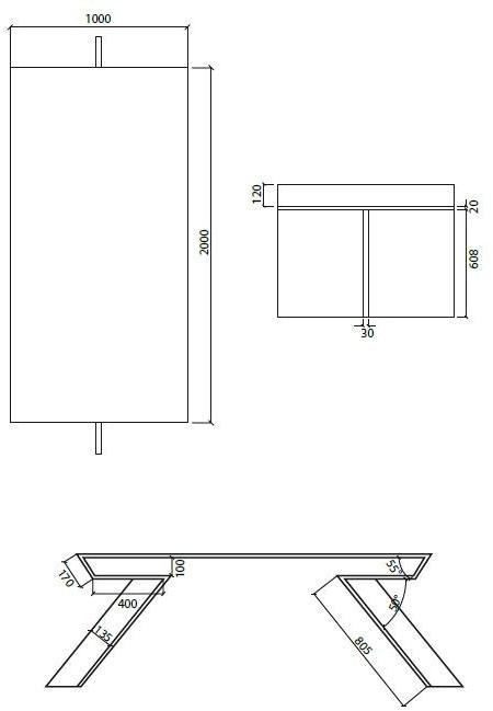 Zuri Design Прямоугольный деревянный стол  00900  - Вид №4