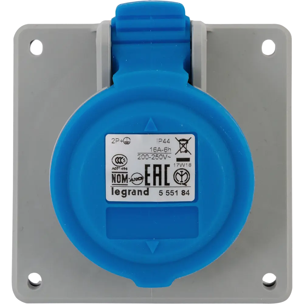Розетка Legrand P17 Tempra Pro, 2 полюса, заземление, 16 А 12506340 STLM-2067154  - Вид №1
