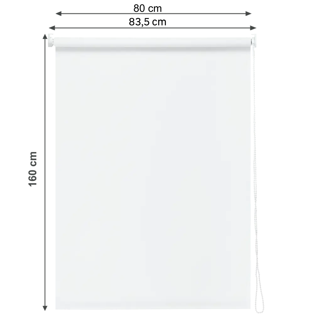 Штора рулонная блэкаут Inspire Santos 80x160 см белая White 0 82692216 STLM-2109641 - Вид №1