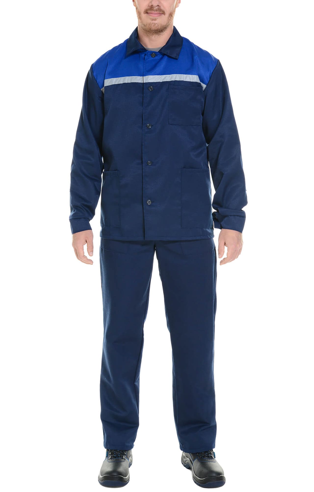 63022 Костюм Строителя темно-синий василек  Летняя спецодежда  размер 44-46/170-176  - Вид №9