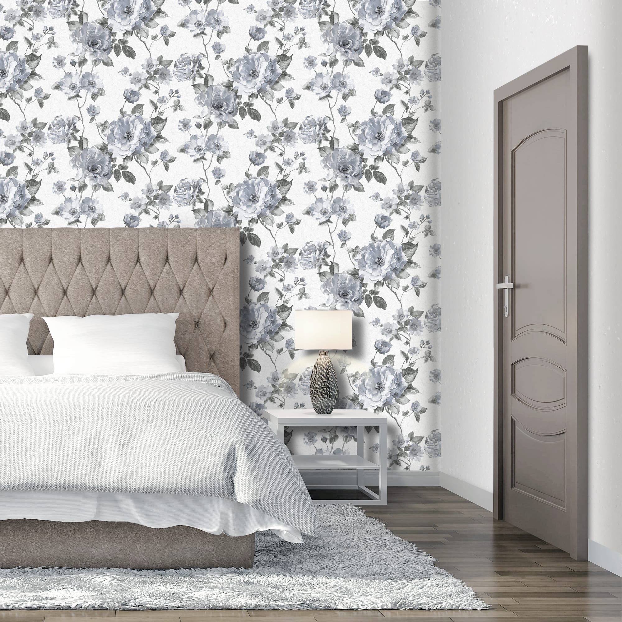 82938292 Обои бумажные 0.53 м 4639 белые Шиповник Santreyd  - Вид №3