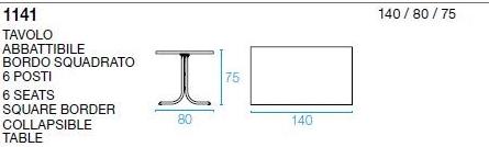 emu Складной прямоугольный стальной стол sun-id-1428194 - Вид №10