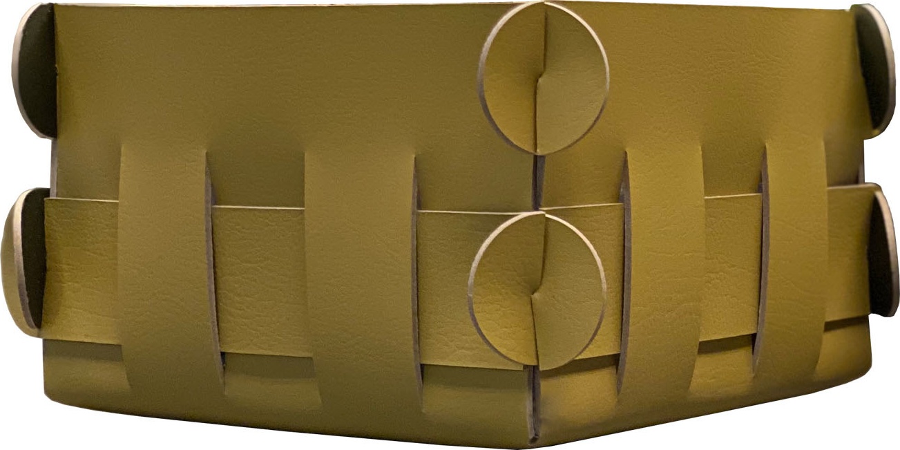 10666027 ADJ Корзинка квадратная ADJ Shlesser 13см, оливковый Кожа натуральная 