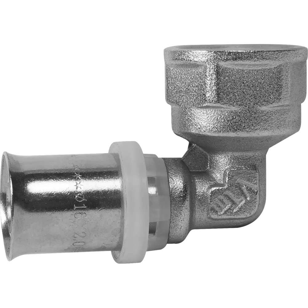 Угол комбинированный 90° Valtec 1/2"x16 мм ВР никелированная латунь VTM.252.N.001604 15474612 STLM-2034787  - Вид №1