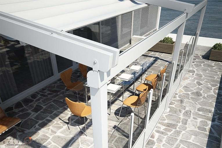 DIRELLO Настенная пергола из алюминия со сдвижной крышкой sun-id-1432469 - Вид №2