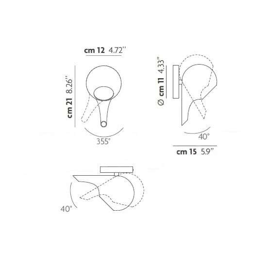 Studio Italia Design Probe B1white/white настенный светильник 89091 - Вид №2