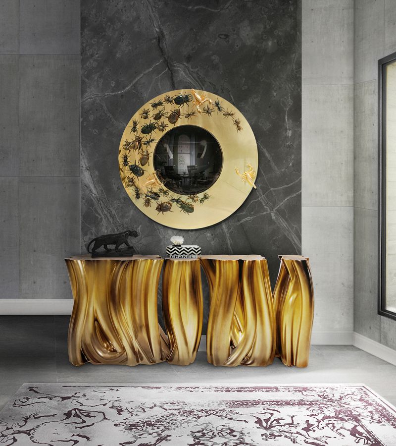 0-133 Монохромный золотой буфет Boca Do Lobo  - Вид №16