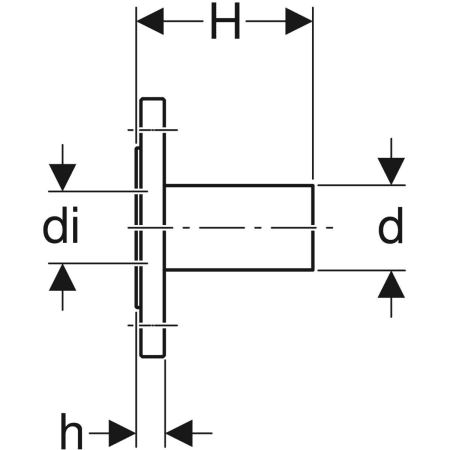 23788 Фланец Geberit Mapress из углеродистой стали, PN 10/16, с гладким концевиком Geberit  - Вид №2