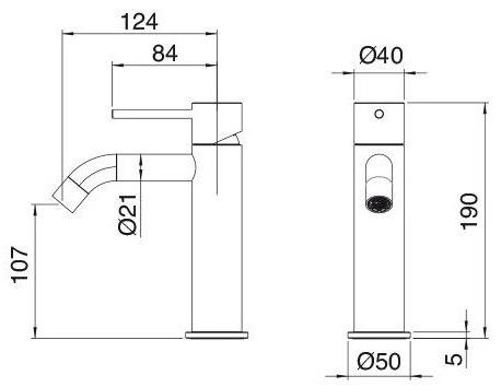 Rubinetterie Treemme Смеситель для умывальника, однорычажный 40mm sun-id-1394177 - Вид №5