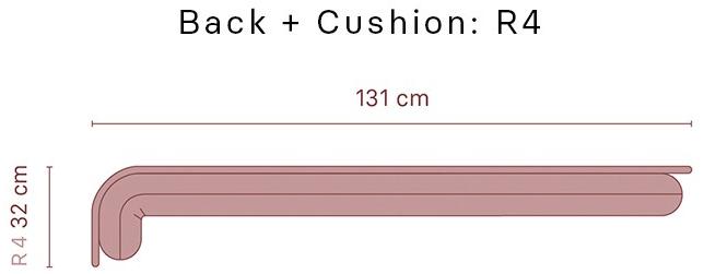 Momocca Модульная скамья со спинкой, обитая тканью Olga sun-id-1453689 - Вид №40