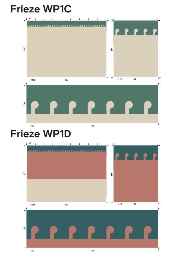 Водонепроницаемые обои для ванной комнаты Ex.T Frieze ARCH-00043184 - Вид №4