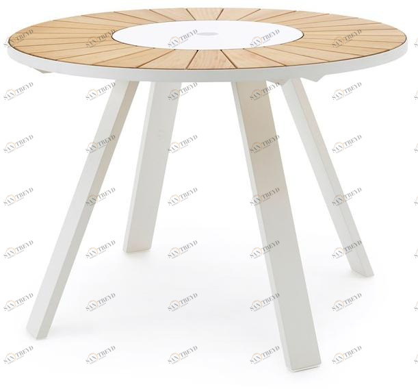 Extremis Высокий садовый стол в ироко с ленивой сьюзан Pantagruel sun-id-1384299