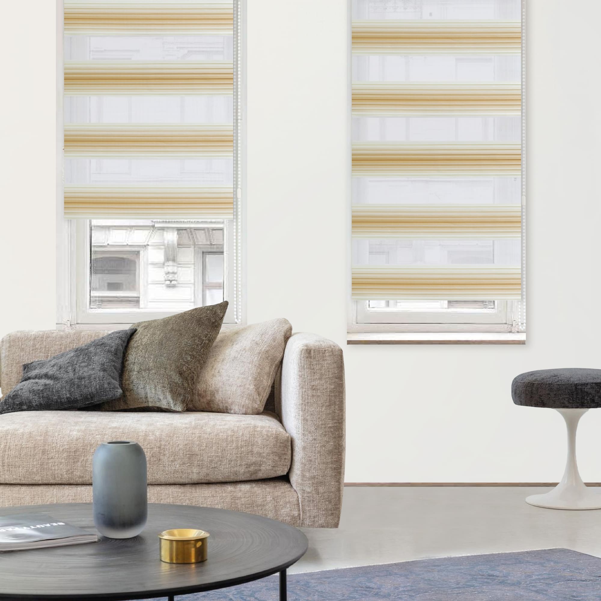 83503002 Штора рулонная день-ночь Miamoza Palermo 50x160 см бежевая Santreyd  - Вид №2