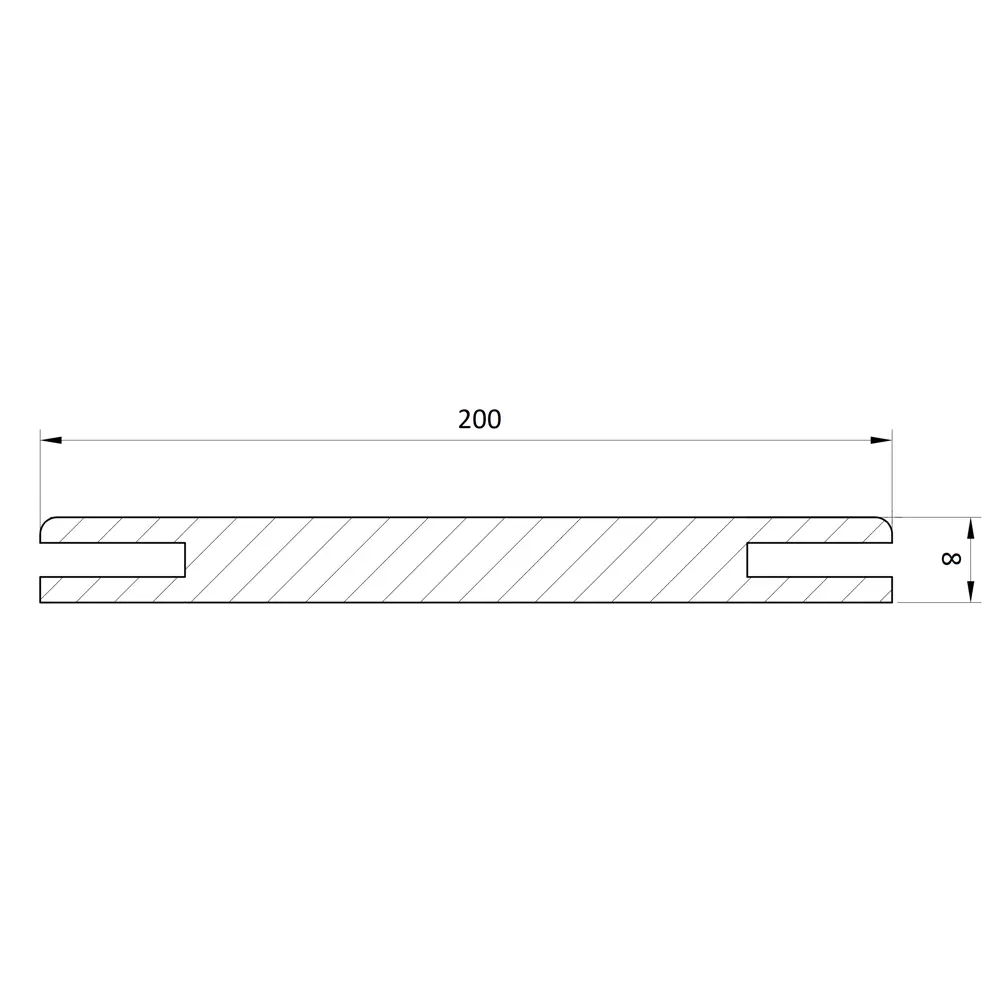 Добор телескопический 2070x200х8 мм ПВХ ламинация цвет ясень белый КРОНОПРОФИЛЬ STLM-2190464 - Вид №2